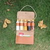 BY-J Camping Spice Kit with 5 Jars, Foldable Leather Spice