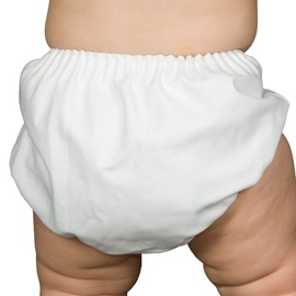 I.C. Collections Baby Boys White Batiste Diaper Cover Bloomers