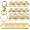 Heatunk 100-Pack Gold Swivel Clasps Lanyard Snap Hooks with Key