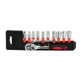 Twilight Garage 12PCS 1/4'' Ratchet Socket Wrench Set, Mechanic 4-13mm Ratchet Socket Tool Set with Quick Release Reversible Ratchet Handle and Extension Bar, Metric Mechanic Tool Kit