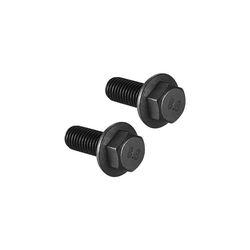 sourcing map Metric M10x25mm Hex Flange Bolts Left Hand Thread