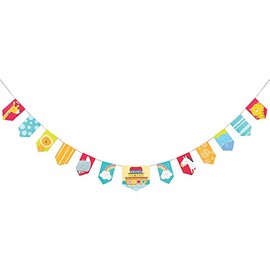 Fun Express - Noah's Ark Baby Shower Pennant Banner for Baby - Party Decor - Hanging Decor - Pennants - Baby - 1 Piece