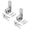 2 Pack 5/8 Inch (16mm) Cabinet Locks with Keys, Cam
