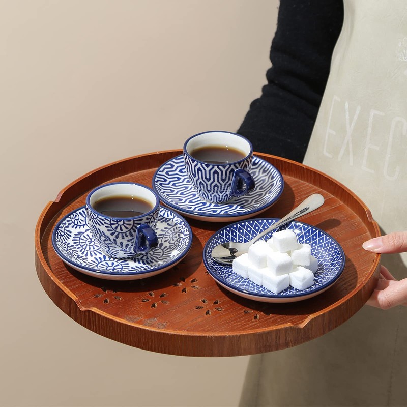 Selamica Ceramic 2 oz Espresso Cups, Small Expresso Coffee Cup