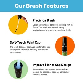 TouchUpDirect PSC/JSC Billet Silver Metallic Compatible with Dodge Exact Match Scratch Repair Touch Up Paint - Brush Kit