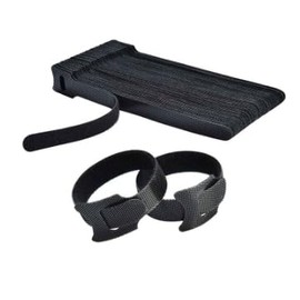 Ataduras de Cable Reutilizables, Bridas de Cable con Gancho y Bucle, Organizador de Cables para Escritorio y Oficina (Negro 60 PCS)