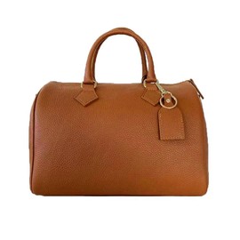 FrasiBags Women's Top Case Leather Handbag for Women Genuine Leather Made in Italy, black