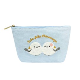 Amuse 704843 Fukufuku Shima Energy Sagara Embroidered Ship Pouch (Blue)
