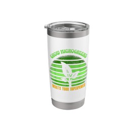Grow Microgreens What’s Your Superpower? Funny Urban Farming Stainless Steel Insulated Tumbler