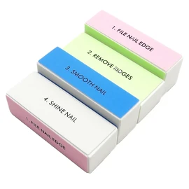 GoodsLand GD-TUMEKEA Block Nail Block Buffer, Nail File, Sponge, Nail Care, Nail Polishing, Shiny, Men's, Women's, Manicure Tool, Set of 4