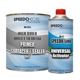Speedokote Direct to Metal High Build 2.1 VOC 2K Urethane Primer Grey Gallon Kit, SMR-2200G/222