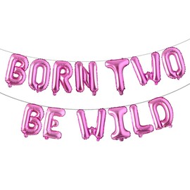 Born Two Be Wild Balloons Born Two Be Wild Birthday Party Decoration Jungle Animals 2nd Birthday Decoration Born to be Wild Banner for Safari Born Two Be Wild Birthday (Born Two Be Wild Birthday (BORN