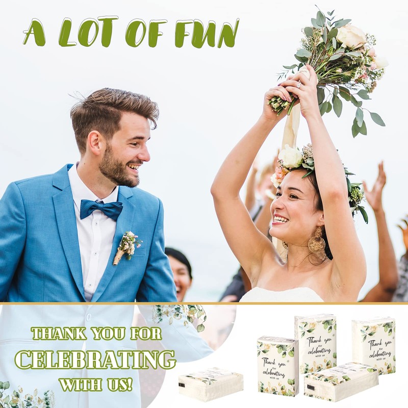 100 Pcs Wedding Facial Tissues Welcome Bags Mini Pocket Tissues