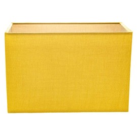 Contemporary and Stylish Mustard/Ochre Linen Fabric Rectangular Lamp Shade for Wall Ceiling or Table - 29cm Length 60w Maximum Suitable for The Home or Commercial Usage by Happy Homewares