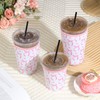 SiliFine 3 Pack Reusable Coquette Bow Sleeves for Iced Coffee
