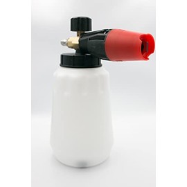 Otto Guys Foam Cannon for Pressure Washer, Adjustable Pressure Snow Foam Lance with 1/4-Inch Quick Connector, 1L Wide Mouth Bottle, Durable Brass and Plastic Construction