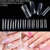AuraSkin Gorgeous 100pcs Reuseable Acrylic Transparent Artificial Nail Tips Best