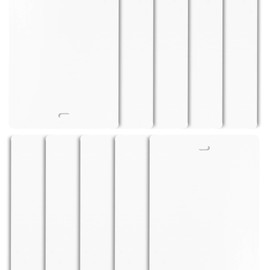 DALIX PVC Vertical Blind Replacement Slats Curved Smooth White 42.5 x 3.5 (10-Pack)
