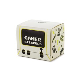 PartyDeco Gamer Sticker for Gamers in Box, Roll 270 cm