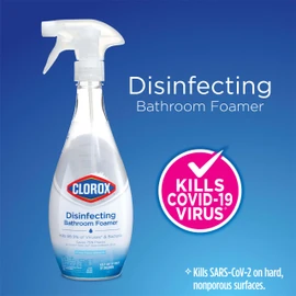 Clorox Disinfecting Bathroom Foamer Refills for Clorox Bathroom Foamer Cleaning System, Household Essentials, 2 Count