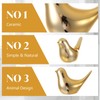 2Pcs Ceramic Toilet Bolt Covers, Gold Bird Replacement Toilet Screw