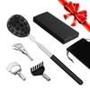 Fenikle Back Scratcher, Telescoping Back Massager with 4Pcs Different Detachable