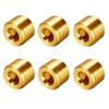 Joywayus Brass Hex Counter Sunk Plug 1/4" NPT Male Pipe