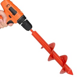 MAXCCINO Auger Drill Bit for Planting 4"(D) x12(L), Garden Ground Earth Spiral Drill Bit for 3/8" Hex Drive Drill, for Post Hole Digger Bulb Bedding Digging Plant Rapid Planter