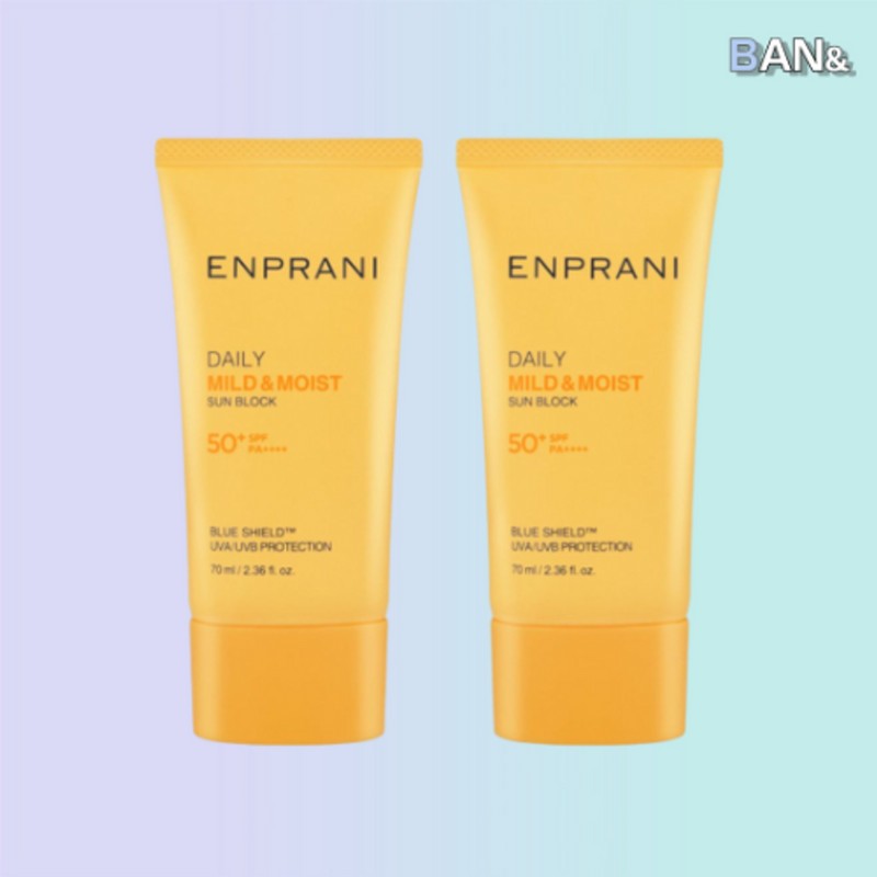 Enprani 엔프라니 선크림 데일리 선블록 70ml X2개 4중선쉴드 썬크림 Enprani