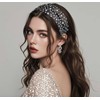 J's select Women's Party Dance Headband, Hair Accessory, Black, Rhinestone