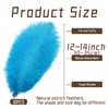 iHUFeather 10pcs Aqua Blue Ostrich Feathers Natural Bulk 12-14Inch 30-35cm