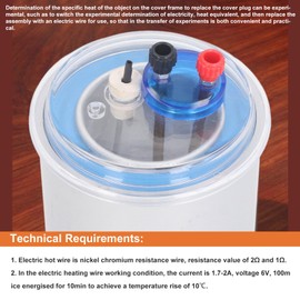 Calorímetro Eléctrico de Medición de Calor, Calorímetro de Doble Pared de PVC para Instrumento Experimental Físico Escolar