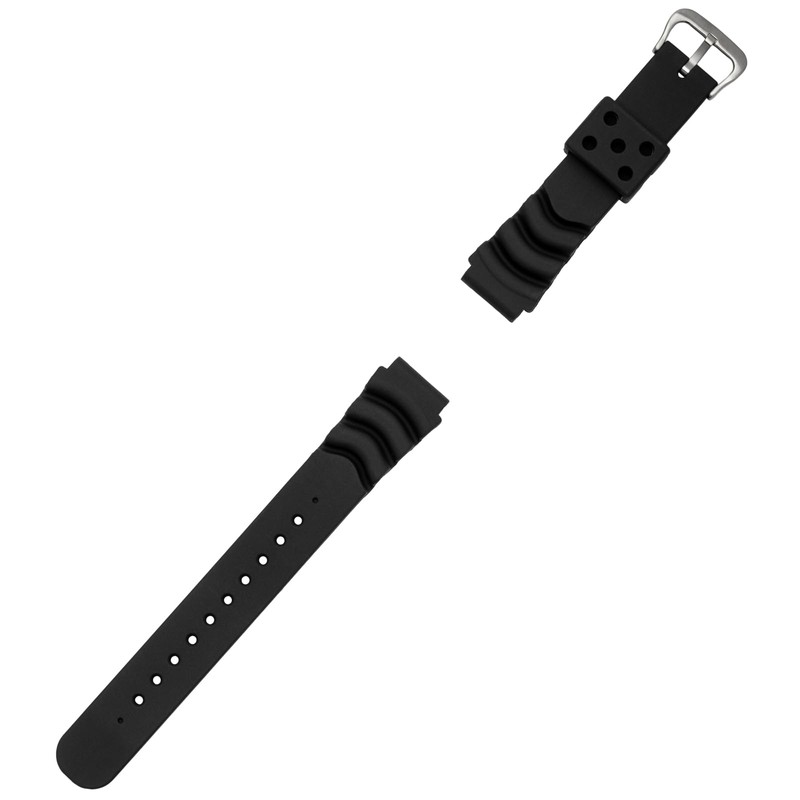 CREPHA Watch Strap, 0.7 inches (18 mm), Urethane Resin Belt,