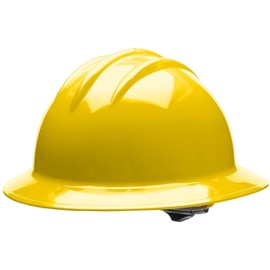 Bullard 3-Rib C34 Full Brim Safety Hard Hat with Spacious Shell, 6-Point Ratchet Suspension, and Cotton Brow Pad