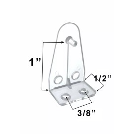 N C Morin Qty 4 Blind Hold Down Brackets Clear Plastic (2 pair)