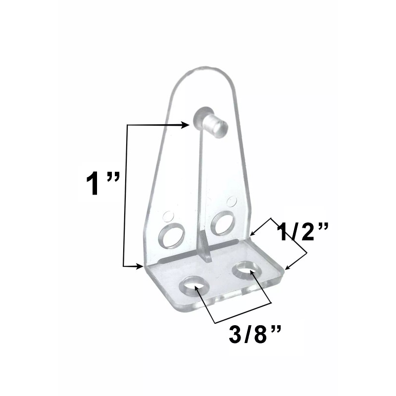 N C Morin Qty 4 Blind Hold Down Brackets Clear