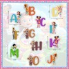 Seyal® Buterbean Cafe A - Z Alphabet Wall Sticker
