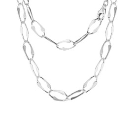 Tuscany Silver Silver Paper Chain Necklace for Women, Silver