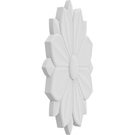 Ekena Millwork ROSC040X080LARUF 4" W x 8" H x 5/8" D Jumbo Lara Flower Rosette, White