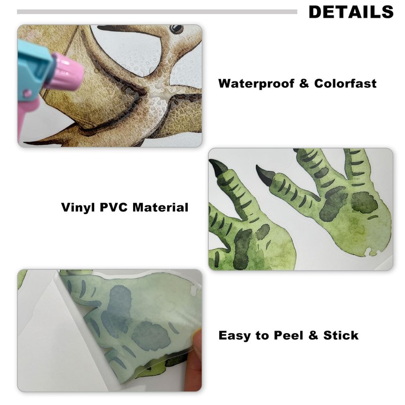Cartoon Dinosaur Wall Stickers DIY Peel and Stick Clings