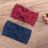 2 Pcs Baby Headband Wide Bow Soft Baby Turban Headband