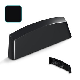 VOOXA Window Water Slot Caps 45 mm Black RAL 9005 for Slot Milling of 29-33 x 4.6-5 mm, Pack of 25