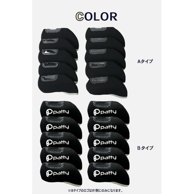 patty 10 Pcs Golf Iron Cover Set Iron Covers Headcovers
