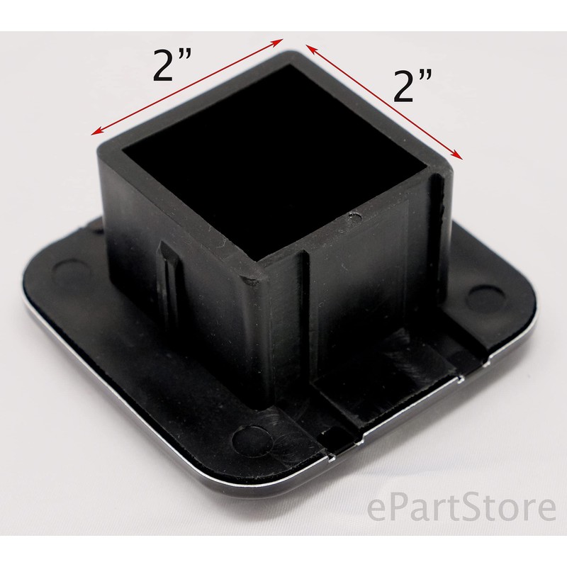 Trailer Hitch Cover Plug Insert (Fits 2" Receivers, White Chamomile