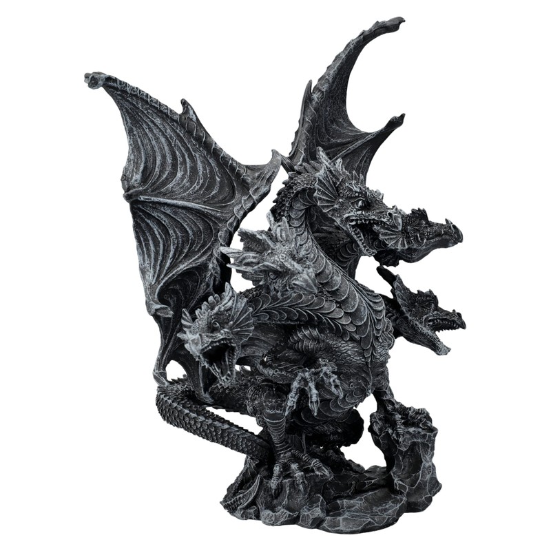 Dragon Figurine Gothic Black 23 cm - Dark Hydra Five