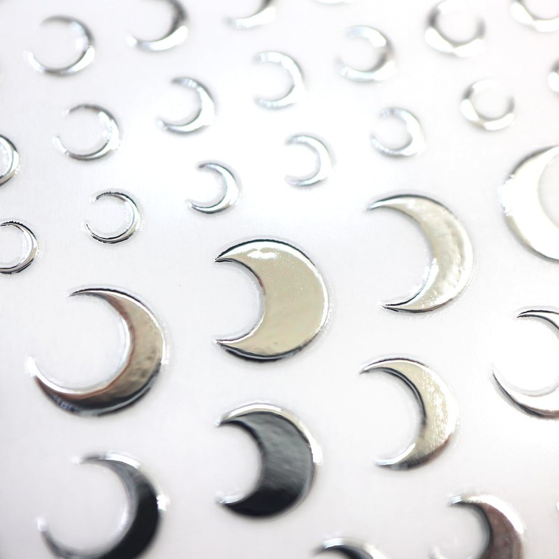 Nail Sticker Moon Silver Silver Nail Sticker Nail Art Self
