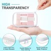 Hoolerry 4 Pcs Hard Clear Zipper Case Transparent Cases for