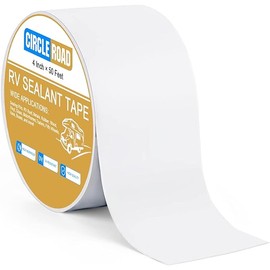 RV Roof Tape White, 4 Inch X 50 Feet RV Repair Sealant Tape, Stop Camper Roof Leaks, UV-Resistant, Weatherproof and Reliable for Camper, Trailer, Boat (4In-50FT)