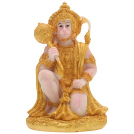 HOMSFOU Hindu Ramayana Statue God Lord Flying Figurine India Idol Murti Pooja Sculpture Devotee Lord Rama Shrine Buddha for Home Temple Mandir Decor