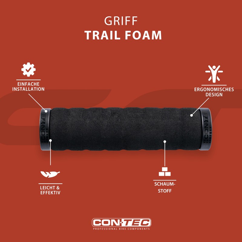 CONTEC Trail Foam Bicycle Grip 129 mm Shock Absorbing Foam